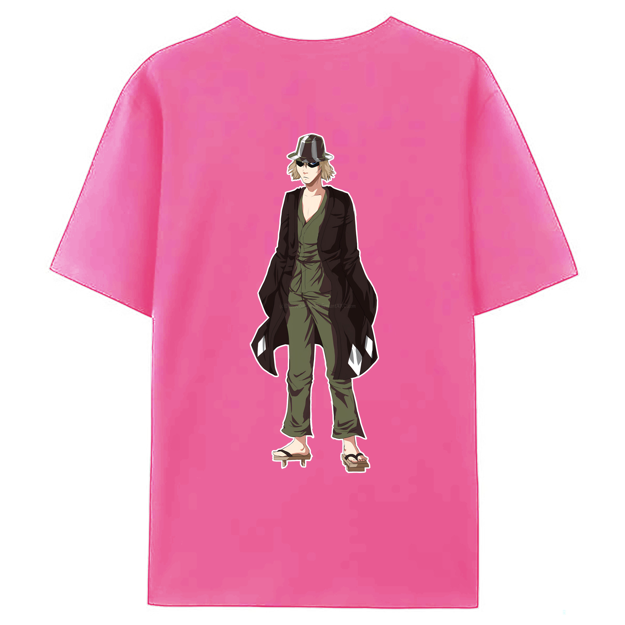 （画像用） "ブリーチ 浦原 喜助（うらはら きすけ） BLEACH Urahara Kisuke " レディース半袖Tシャツ(バックプリント)